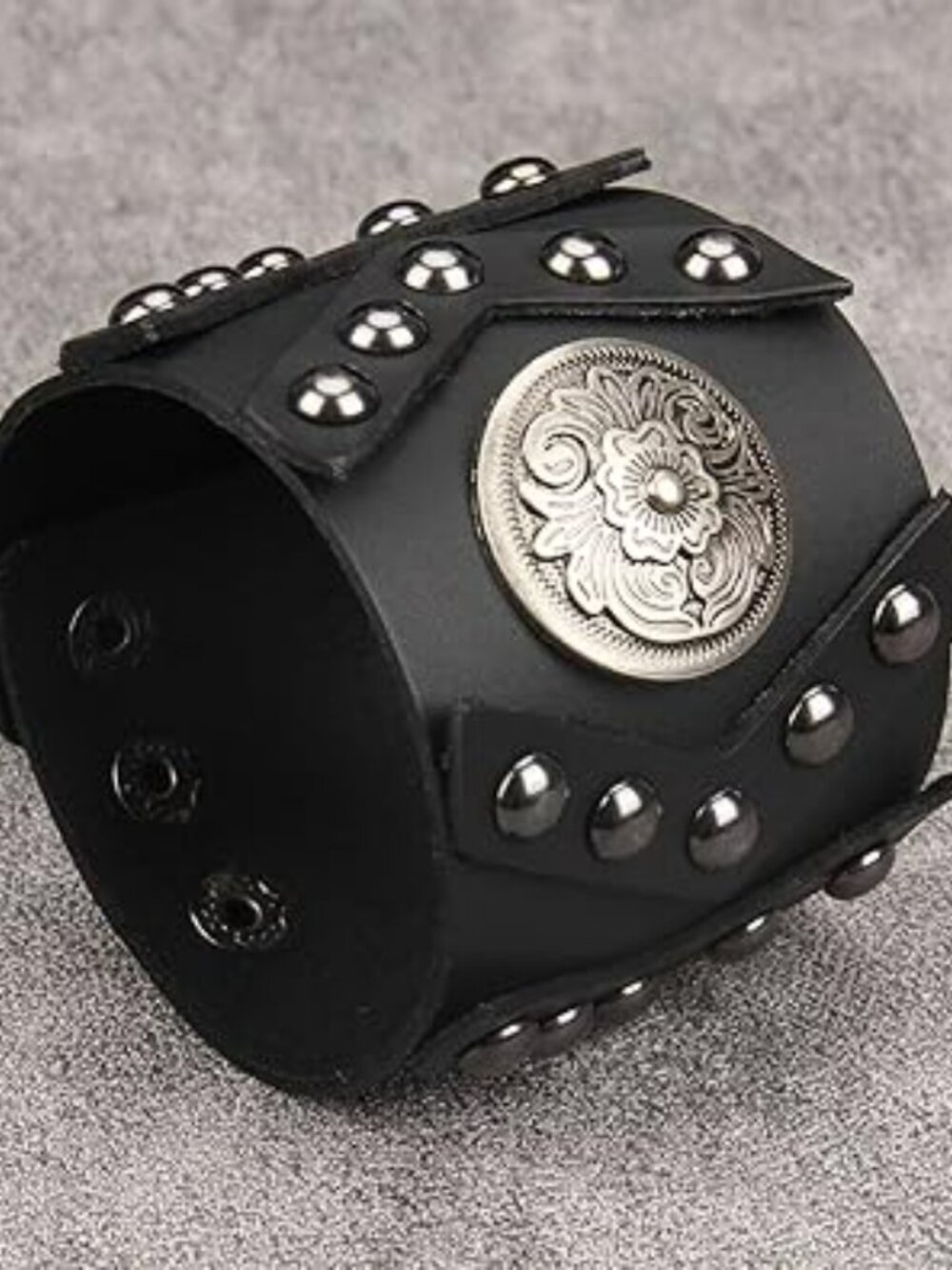 NEW Punk Leather Wristband Bracelet Handmade Wide Cuff Bangle Braided Adjustable